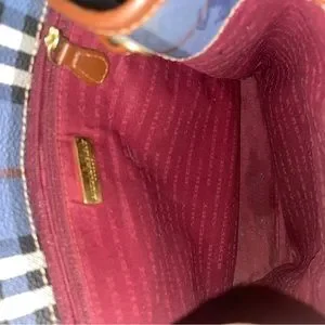 Burberry | Bags | Burberry Haymarket Check Blue Backpack  display picture 1